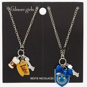 NWT Gilmore Girls Luke's & Chilton Icons Best Friend Necklace Set